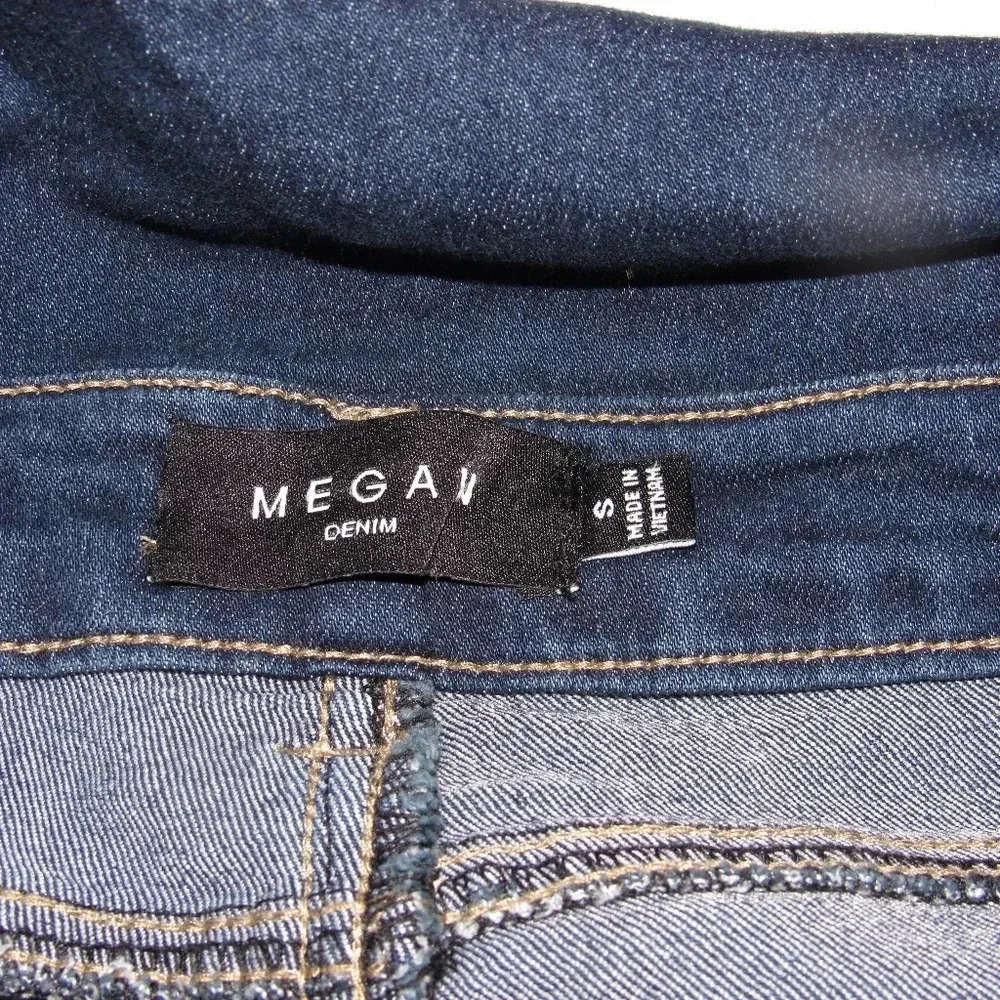 MEGAN DENIM Medium Wash Overalls Size S - Picture 7 of 8